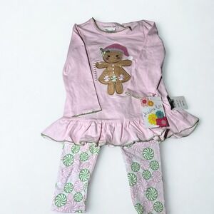 Jessica Ann Toddler Girls 2T Pink Gingerbread Peppermint 2P